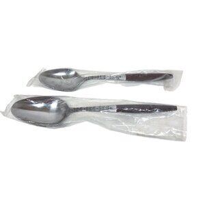 UNUSED Interpur INR2 Spoon Lot x2 Teaspoon Soup Tablespoon Discontinued Vtg